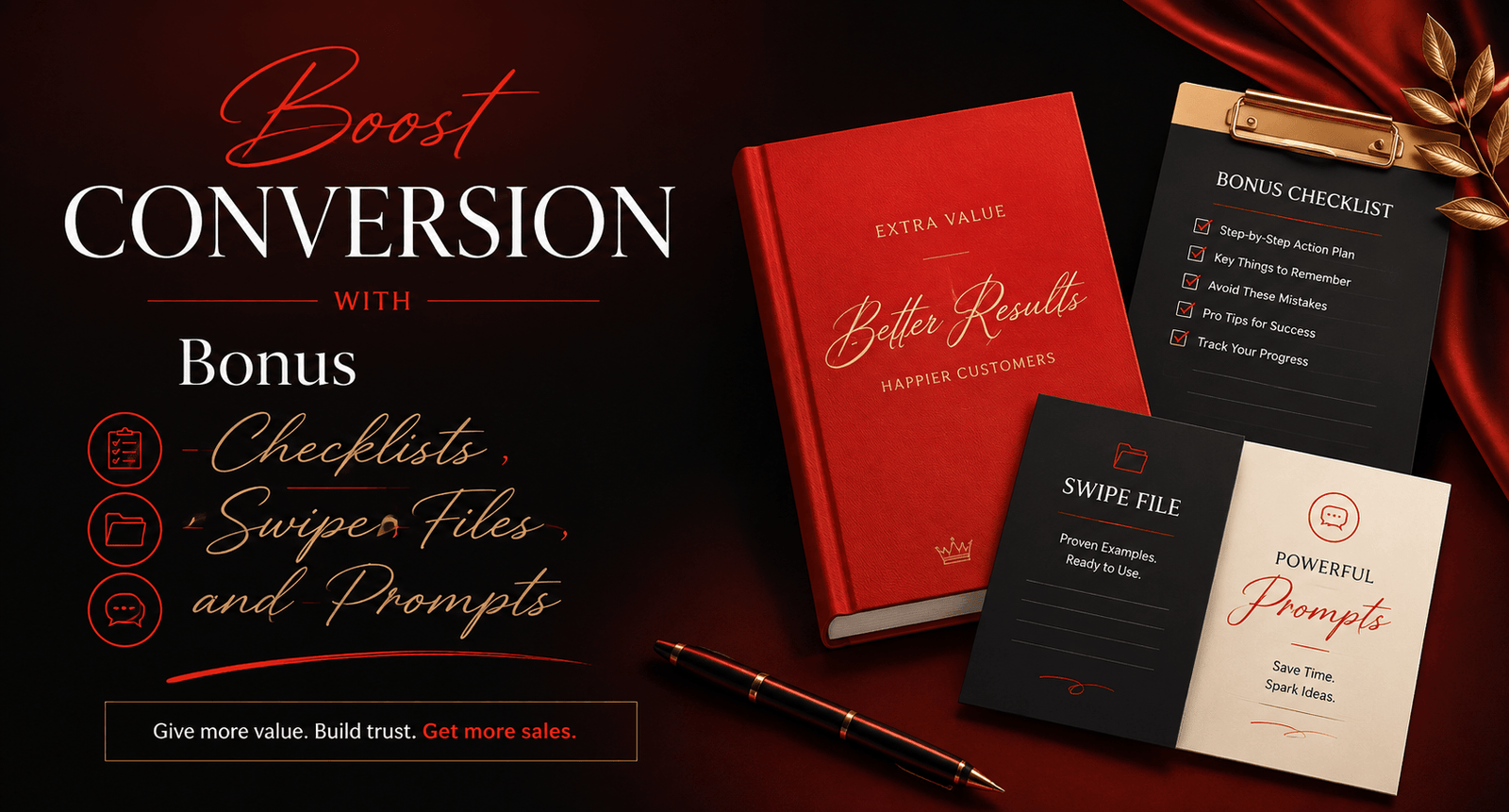 Boost Conversion with Bonus Checklists, Swipe Files, and Prompts - ConvertNest