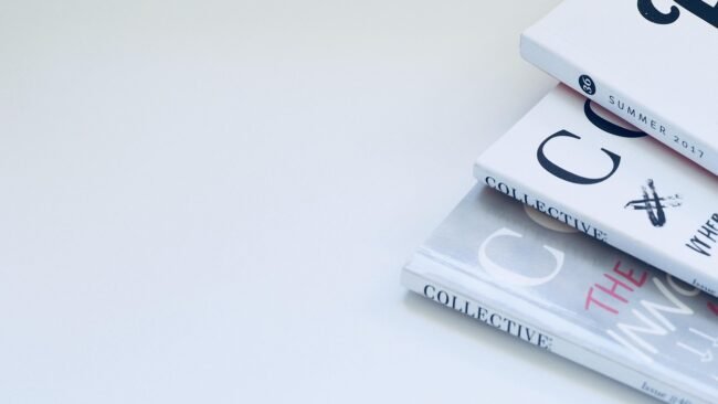 An organized book layout with clear formatting and structure on a desk.